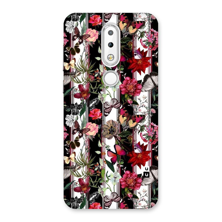 Butterfly Flowers Back Case for Nokia 6.1 Plus