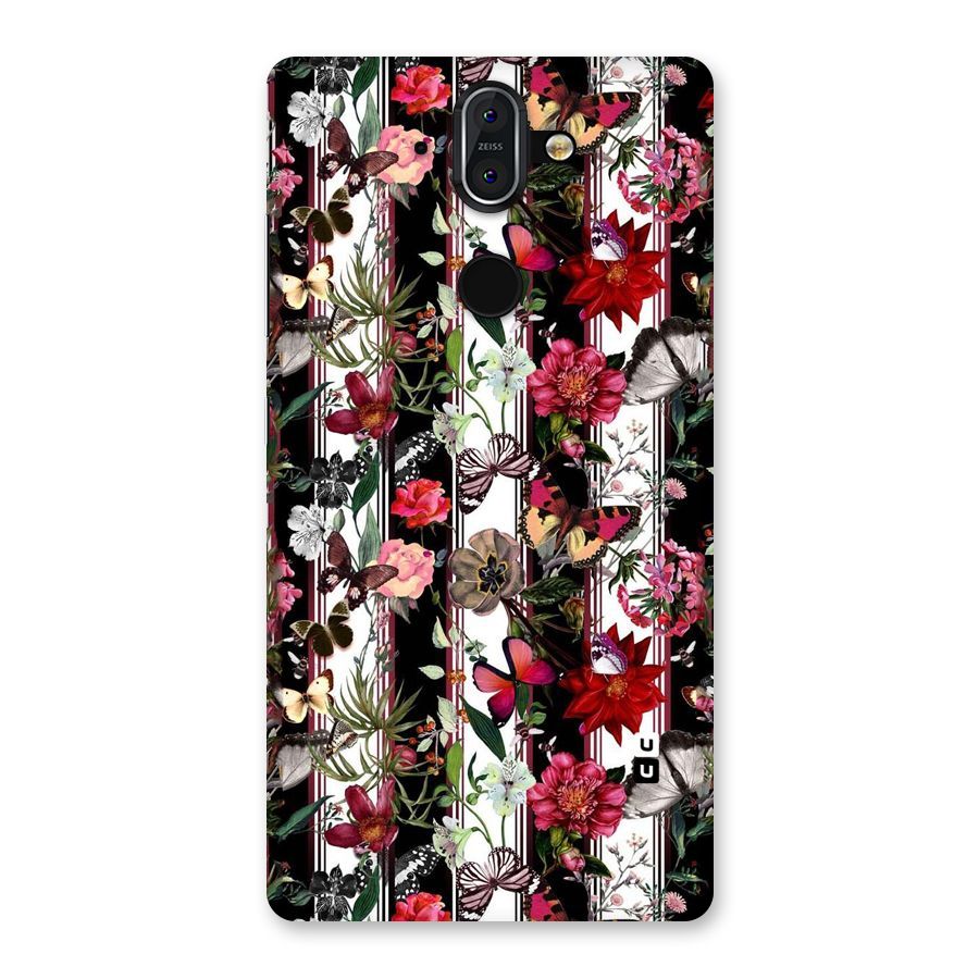 Butterfly Flowers Back Case for Nokia 8 Sirocco