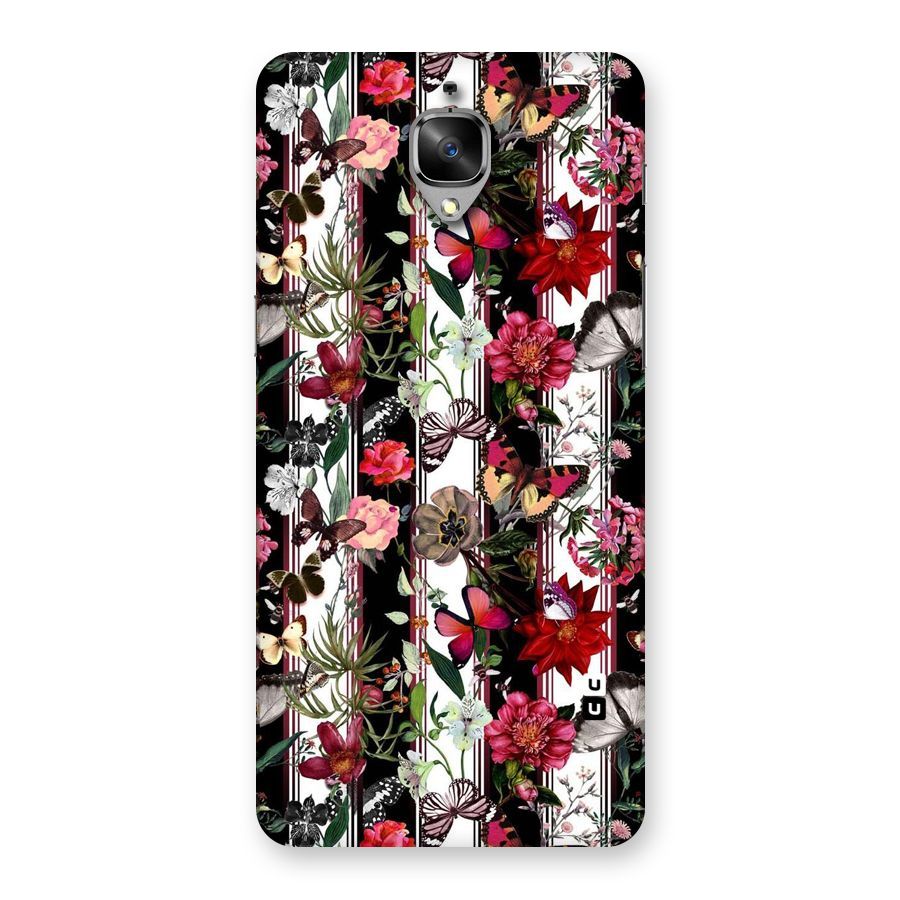 Butterfly Flowers Back Case for OnePlus 3