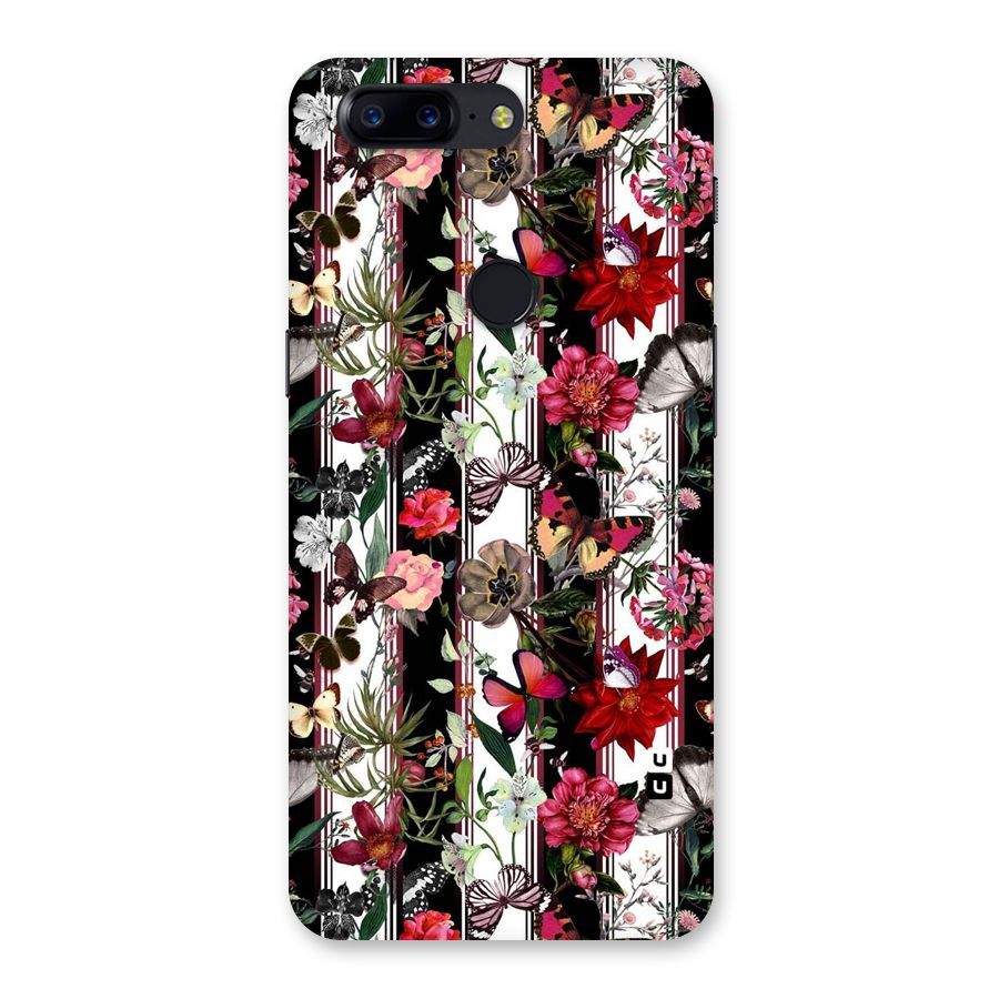 Butterfly Flowers Back Case for OnePlus 5T