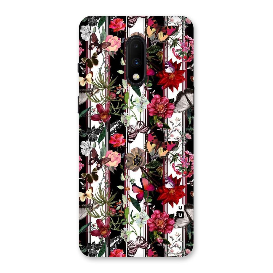 Butterfly Flowers Back Case for OnePlus 7