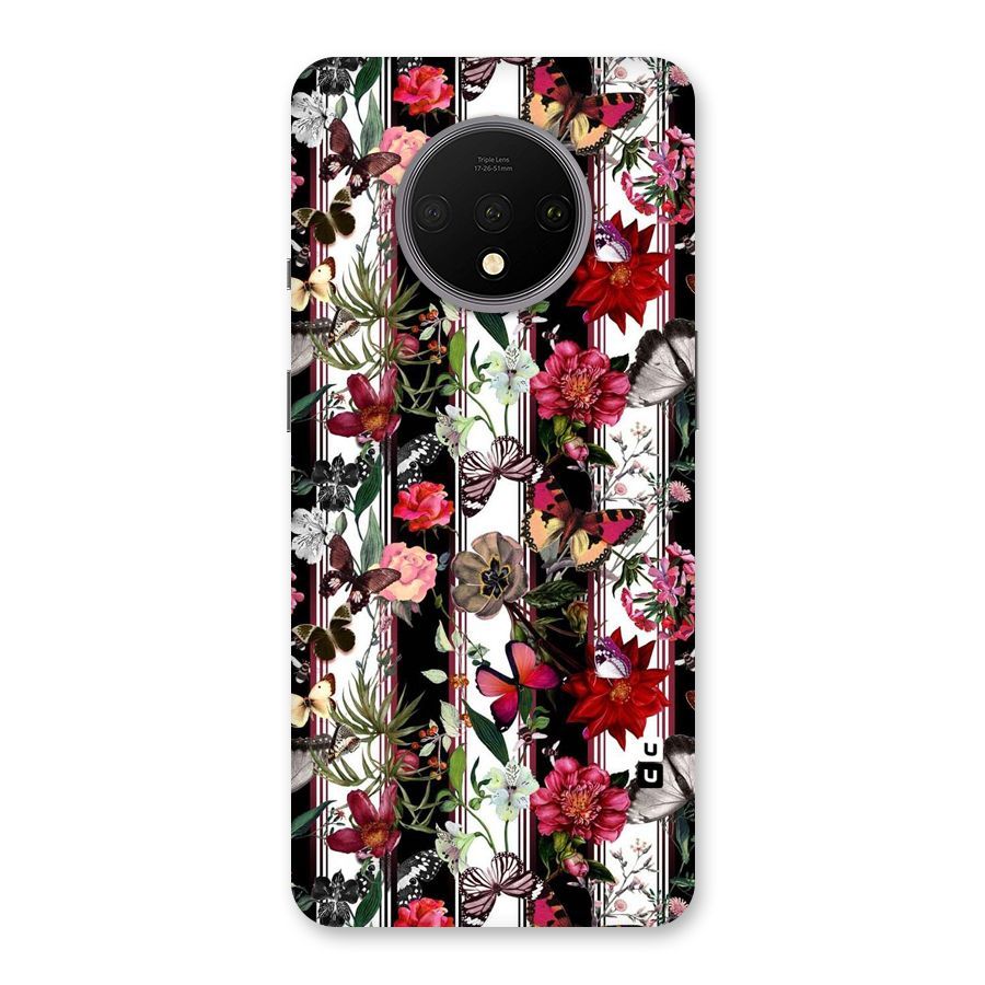 Butterfly Flowers Back Case for OnePlus 7T
