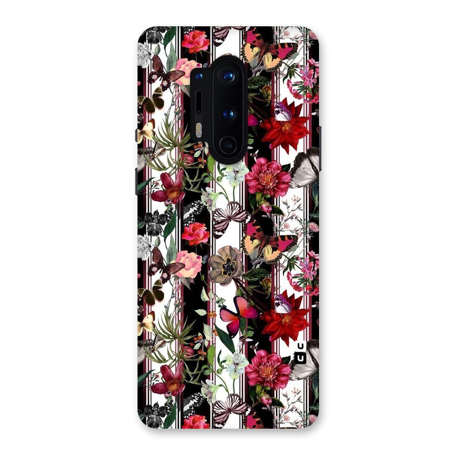 Butterfly Flowers Back Case for OnePlus 8 Pro