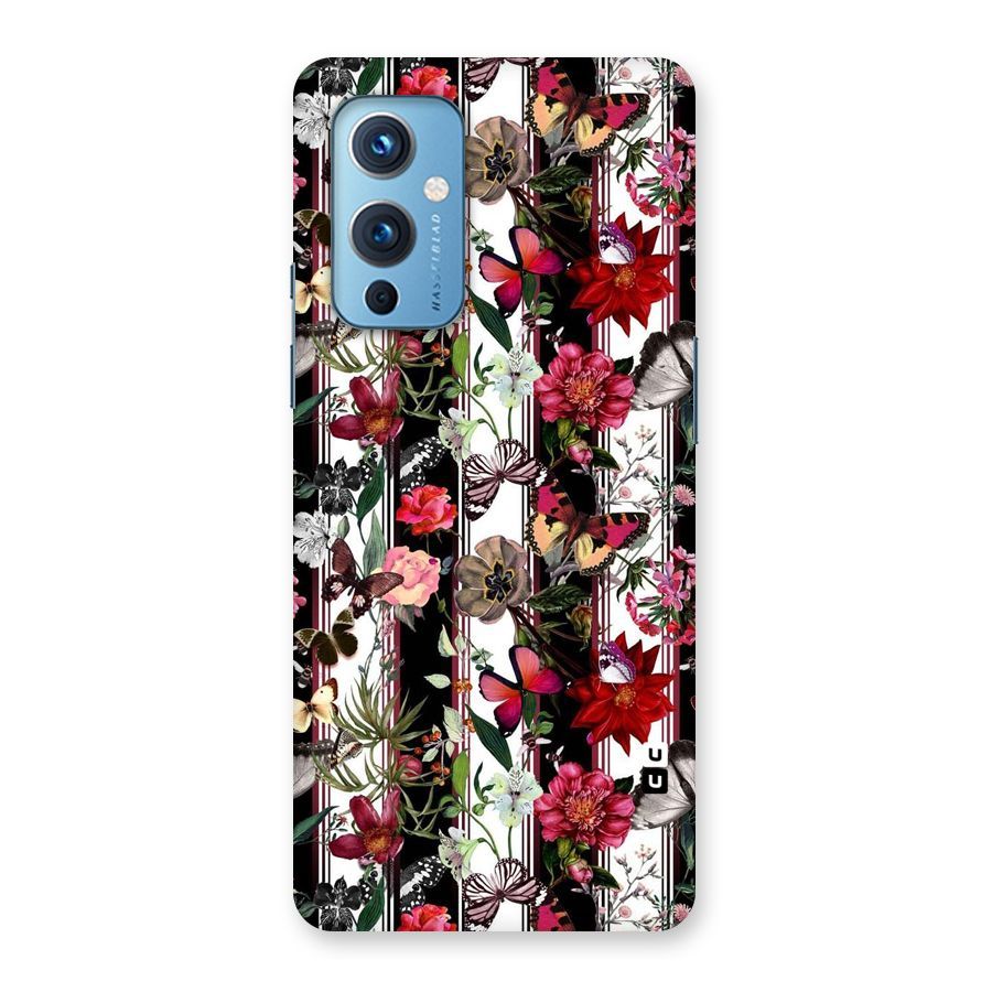 Butterfly Flowers Back Case for OnePlus 9