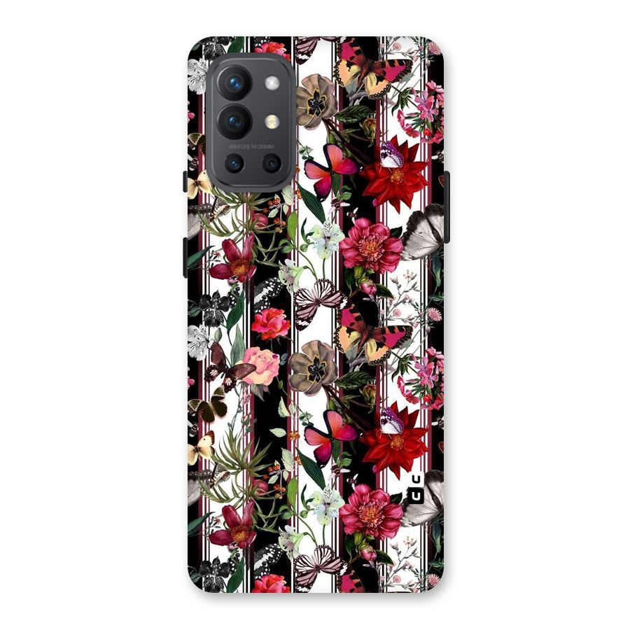 Butterfly Flowers Back Case for OnePlus 9R