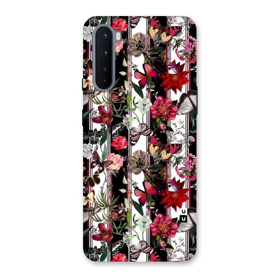 Butterfly Flowers Back Case for OnePlus Nord
