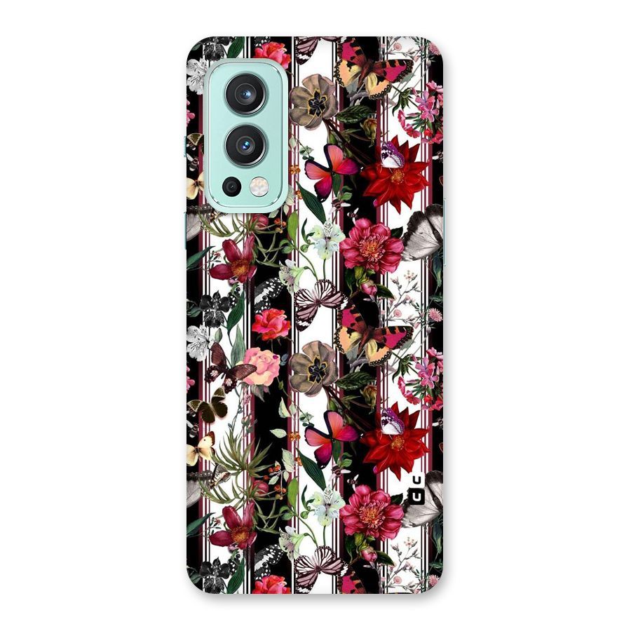 Butterfly Flowers Back Case for OnePlus Nord 2 5G