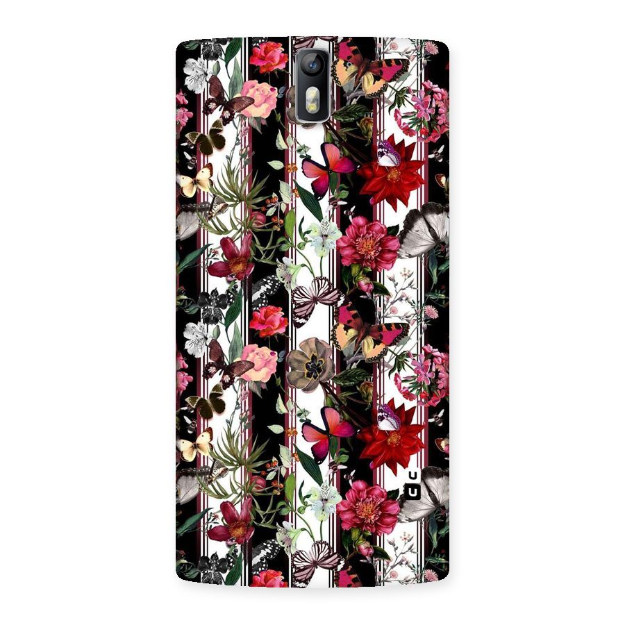 Butterfly Flowers Back Case for One Plus One