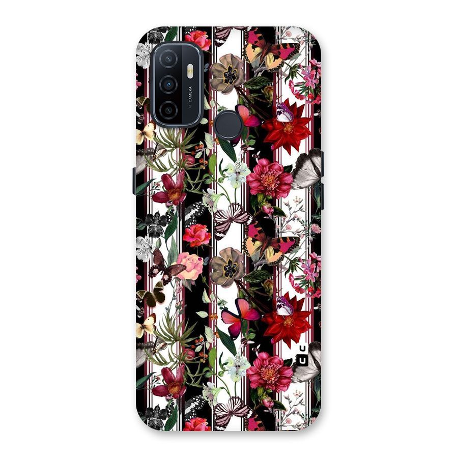 Butterfly Flowers Back Case for Oppo A32
