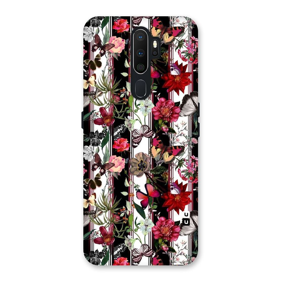 Butterfly Flowers Back Case for Oppo A5 (2020)