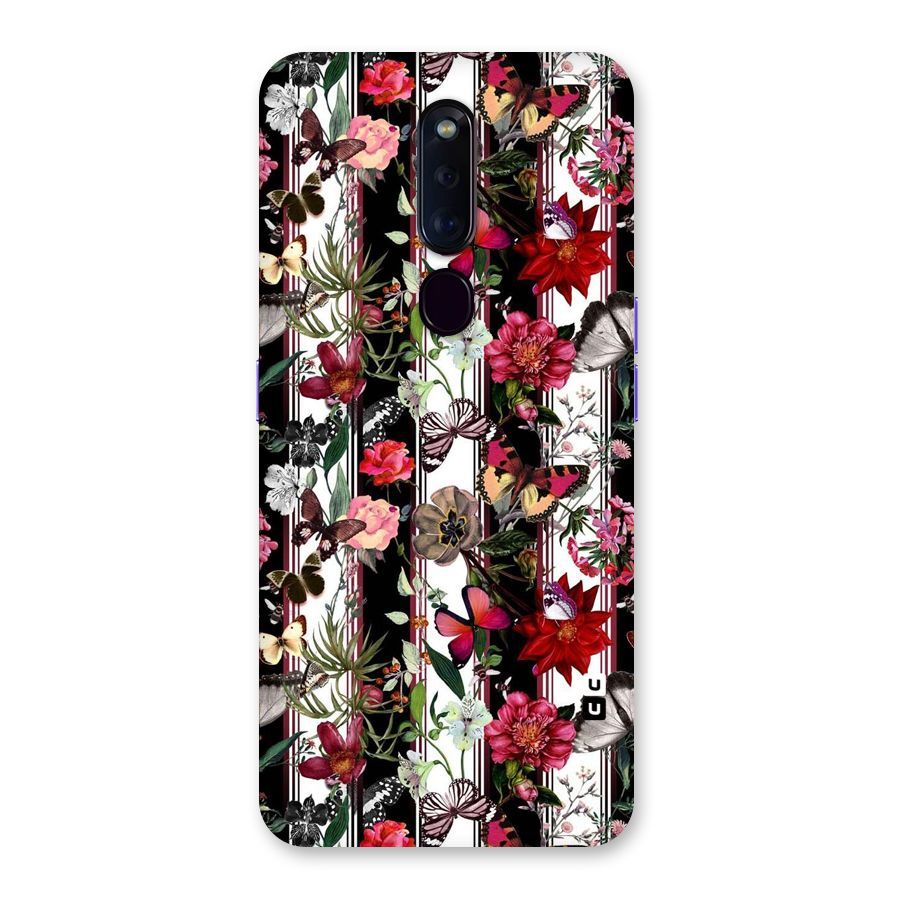 Butterfly Flowers Back Case for Oppo F11 Pro