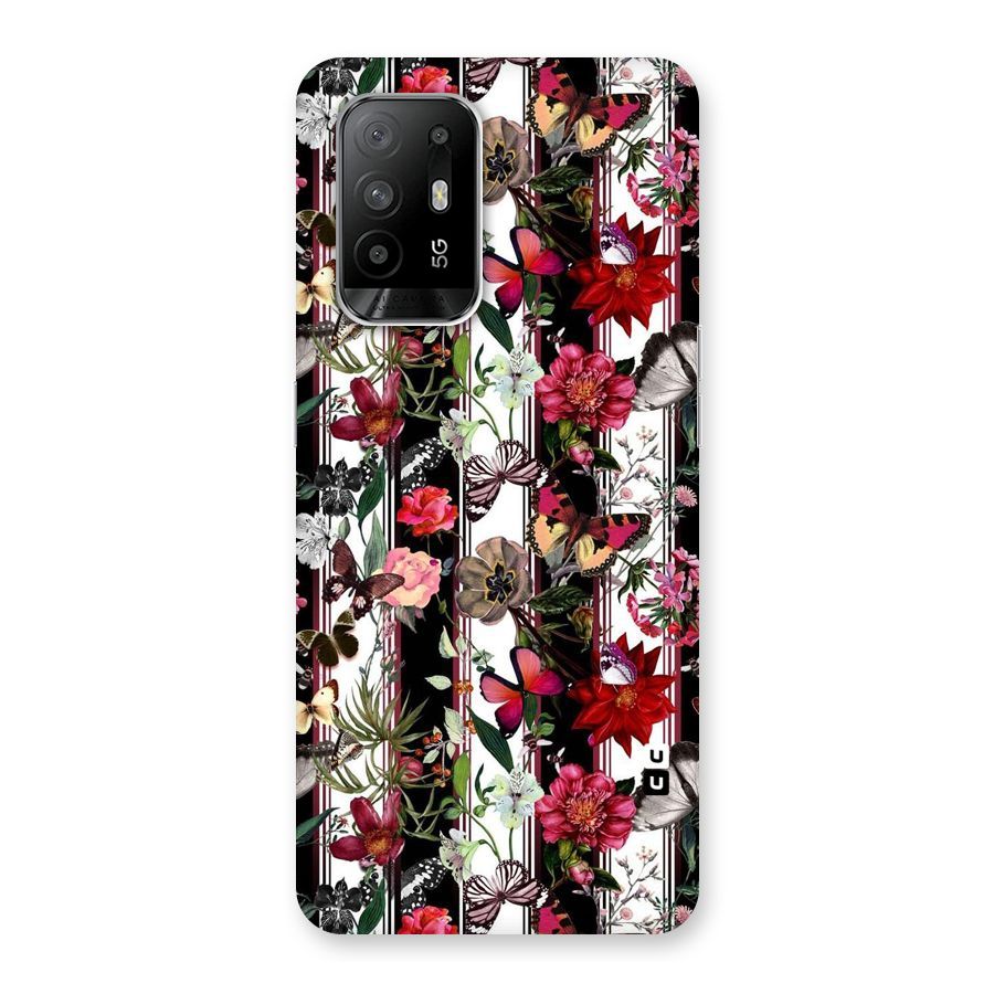 Butterfly Flowers Back Case for Oppo F19 Pro Plus 5G