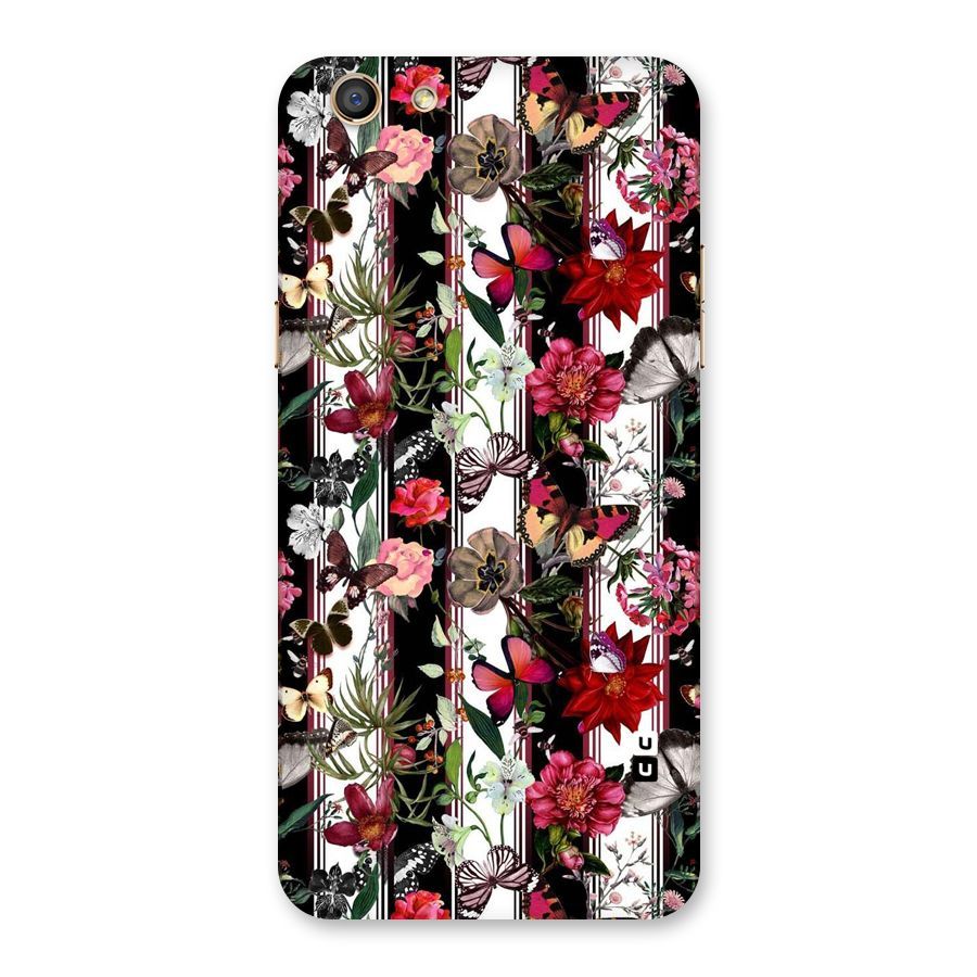 Butterfly Flowers Back Case for Oppo F3