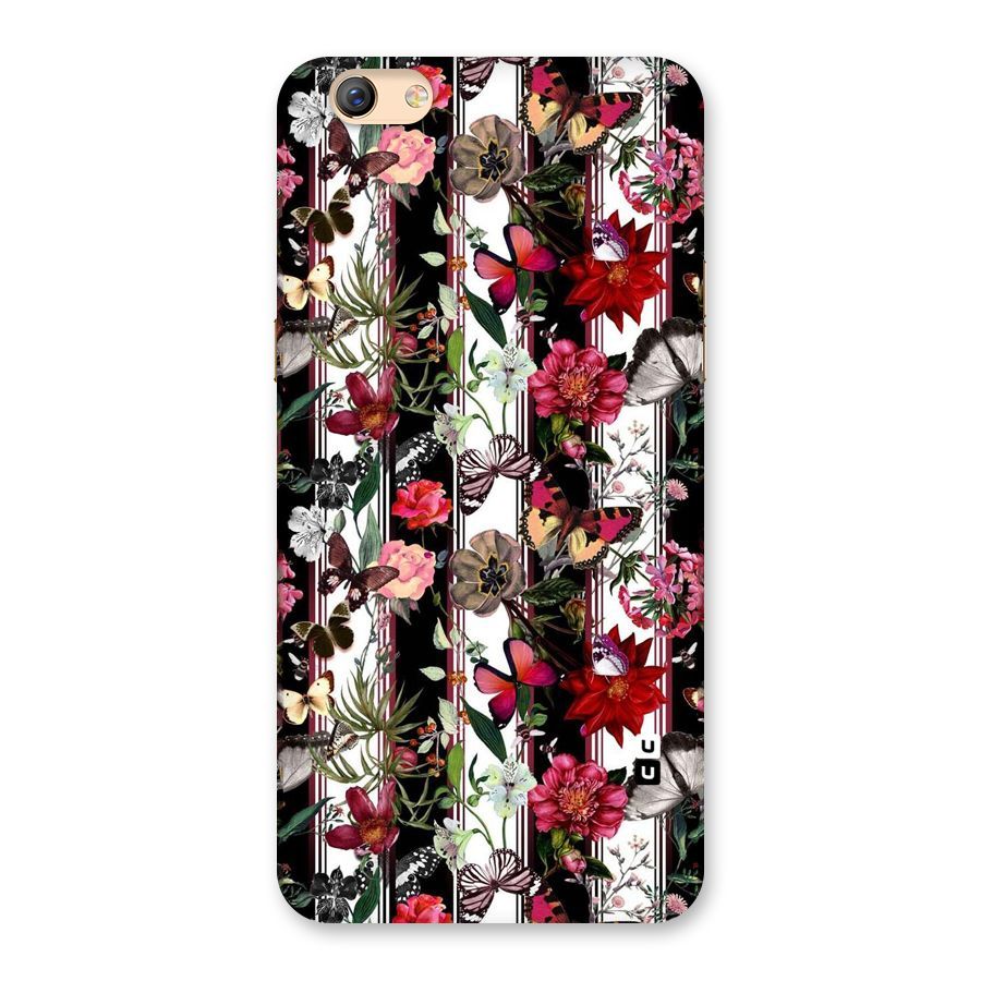 Butterfly Flowers Back Case for Oppo F3 Plus