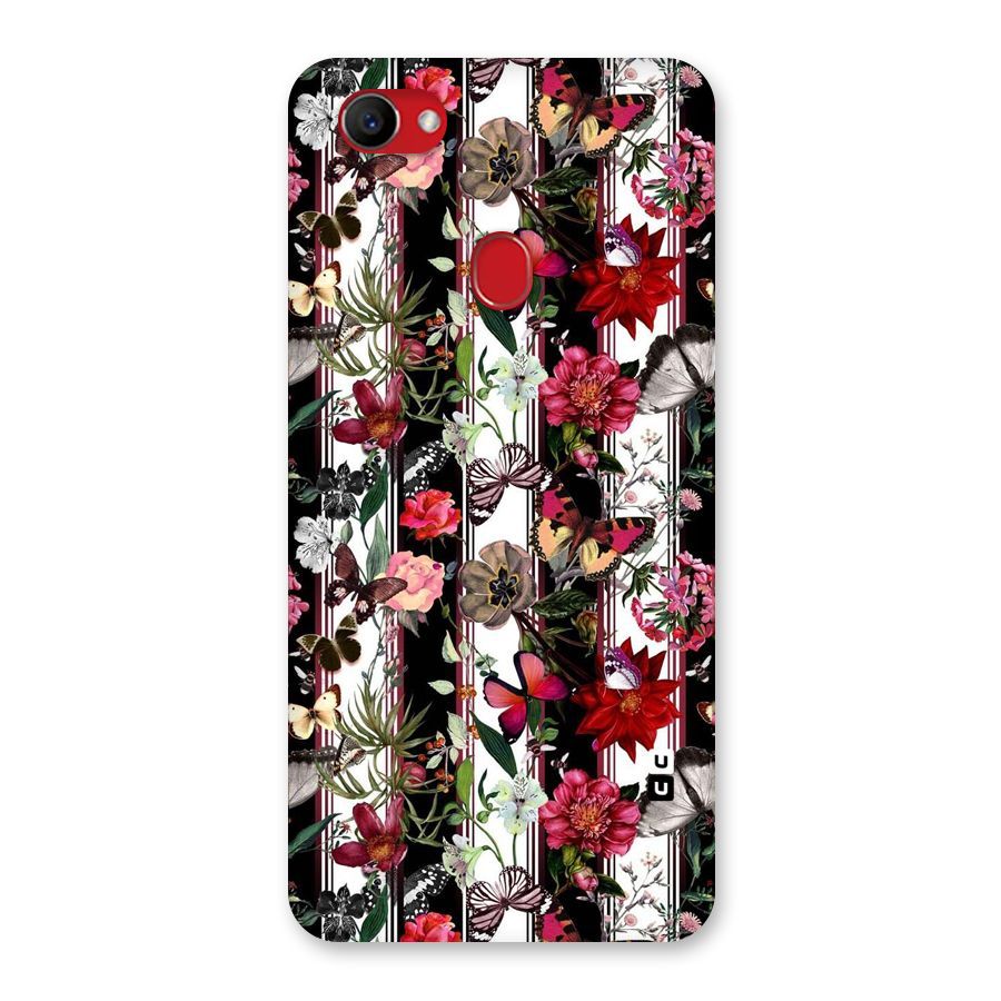 Butterfly Flowers Back Case for Oppo F7