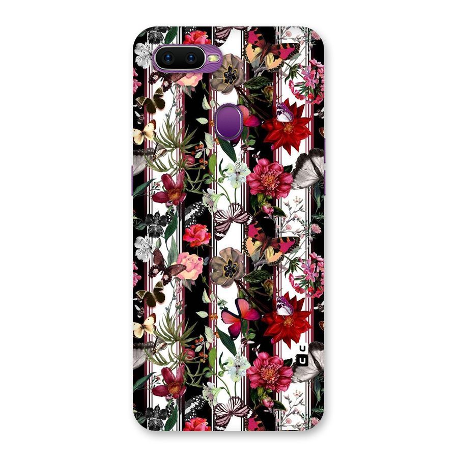 Butterfly Flowers Back Case for Oppo F9