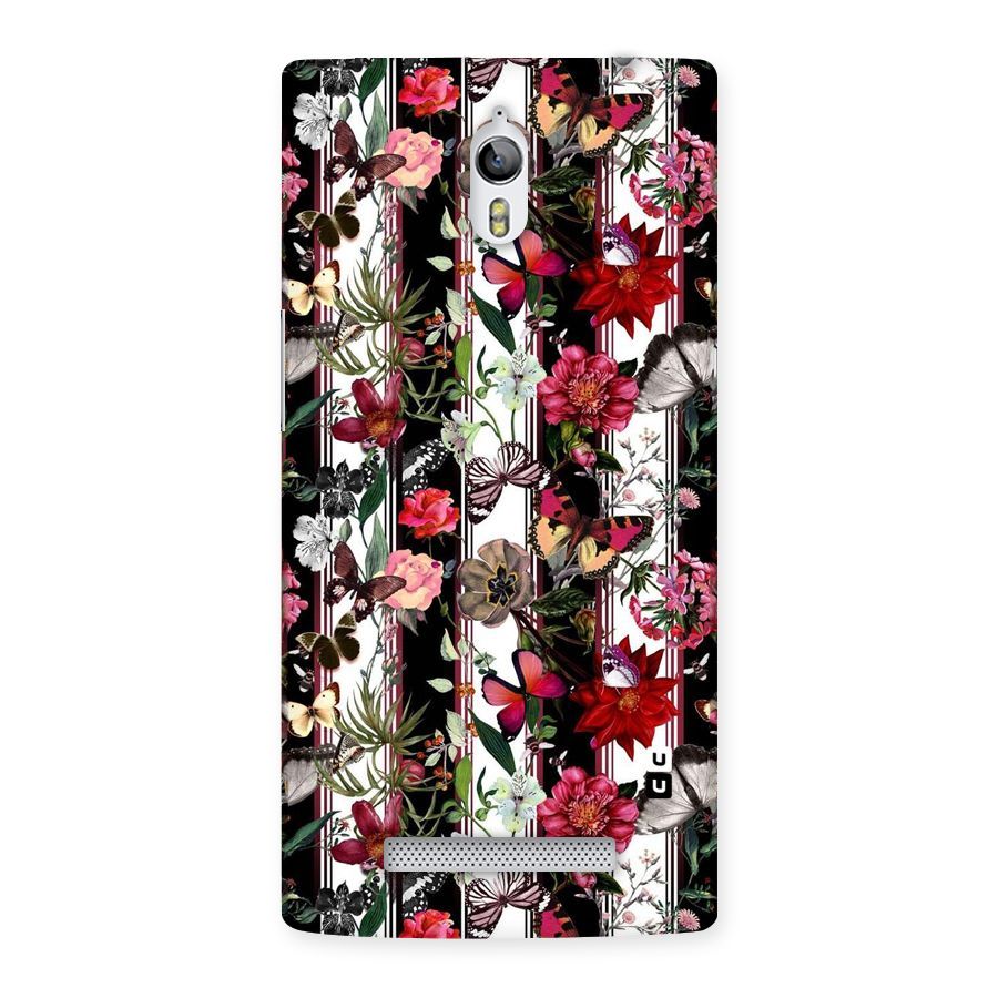 Butterfly Flowers Back Case for Oppo Find 7