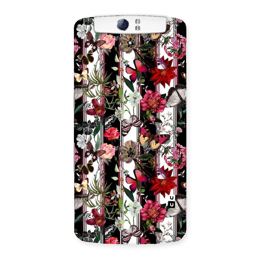 Butterfly Flowers Back Case for Oppo N1