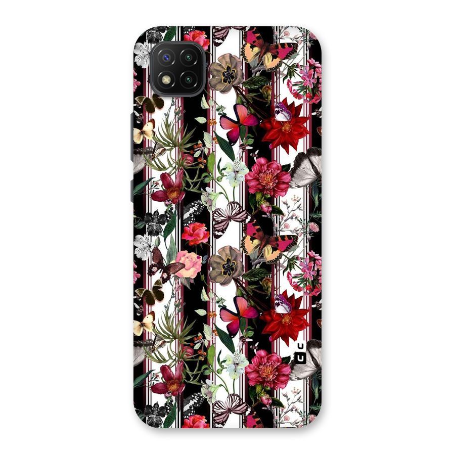 Butterfly Flowers Back Case for Poco C3