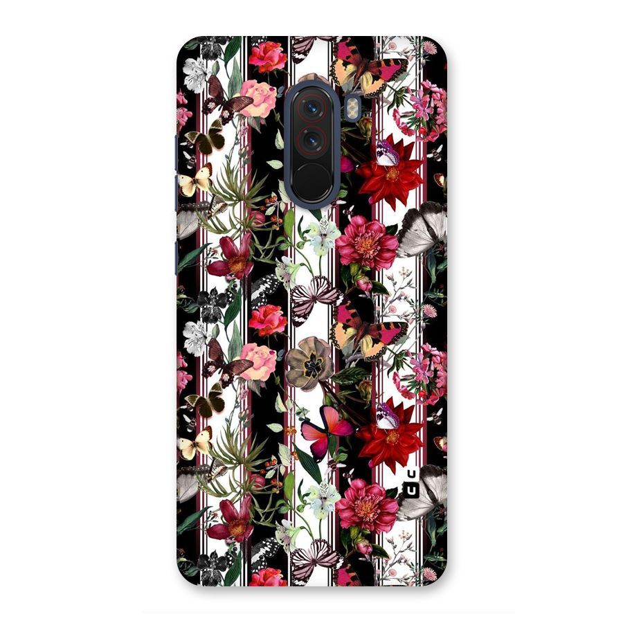 Butterfly Flowers Back Case for Poco F1