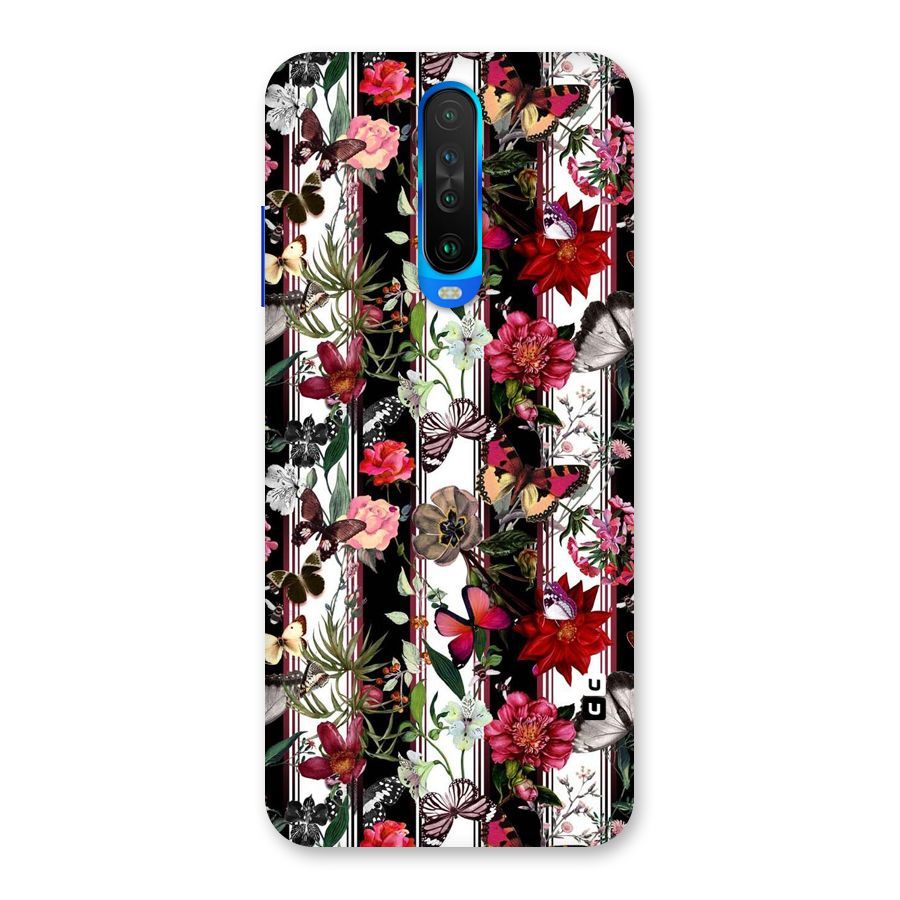 Butterfly Flowers Back Case for Poco X2