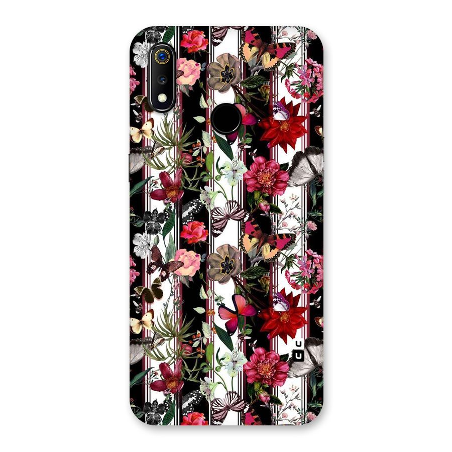 Butterfly Flowers Back Case for Realme 3