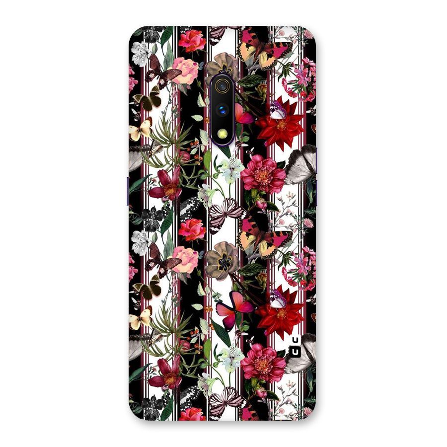 Butterfly Flowers Back Case for Realme X