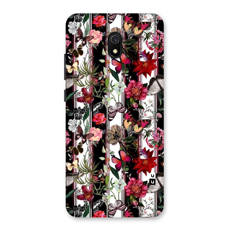 Butterfly Flowers Back Case for Redmi 8A