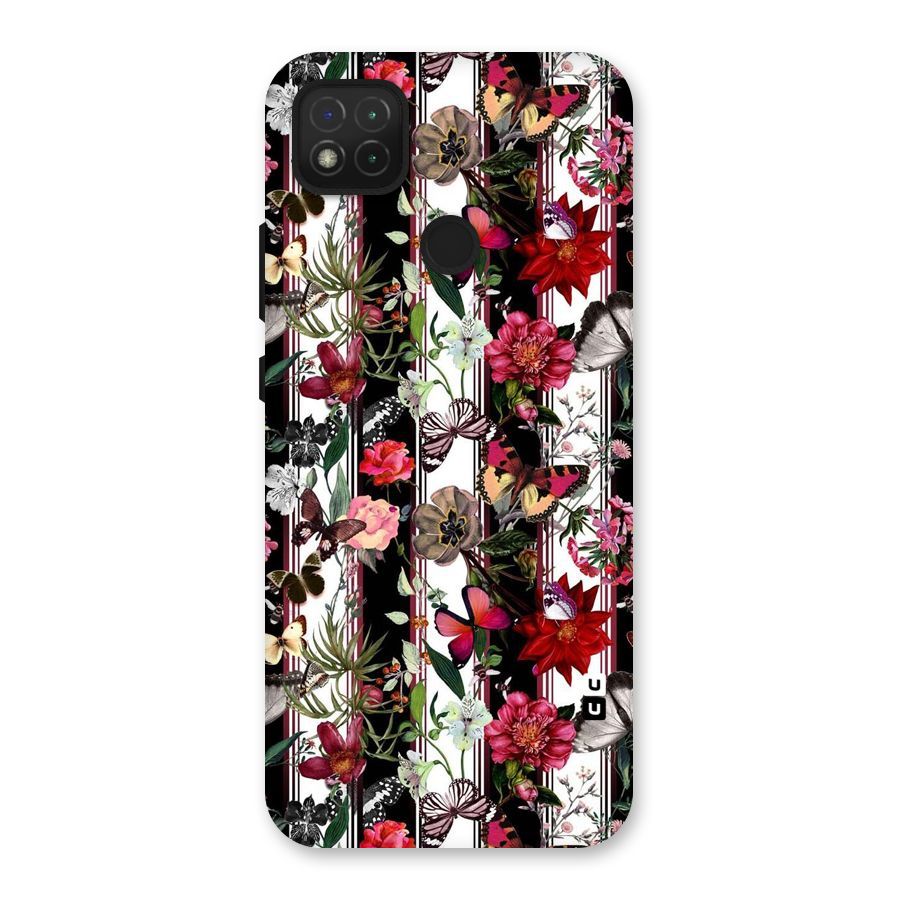 Butterfly Flowers Back Case for Redmi 9