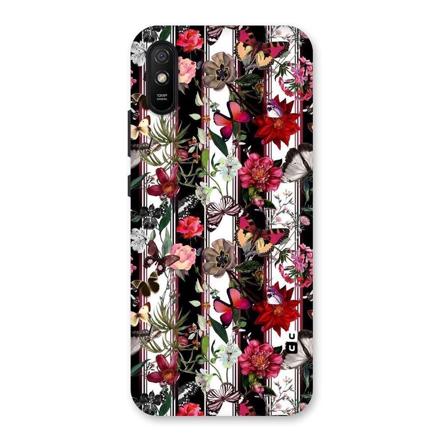 Butterfly Flowers Back Case for Redmi 9A