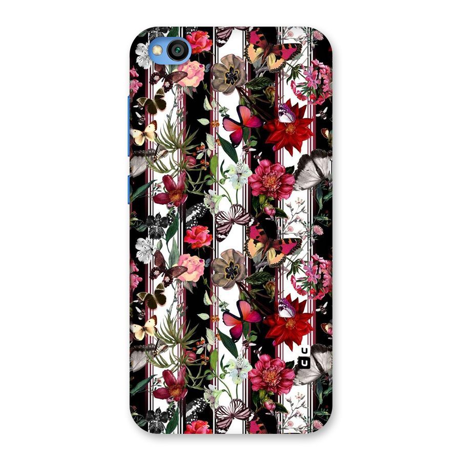 Butterfly Flowers Back Case for Redmi Go