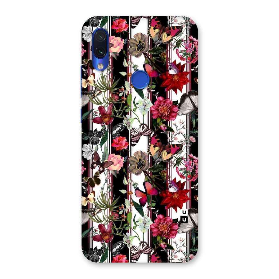 Butterfly Flowers Back Case for Redmi Note 7