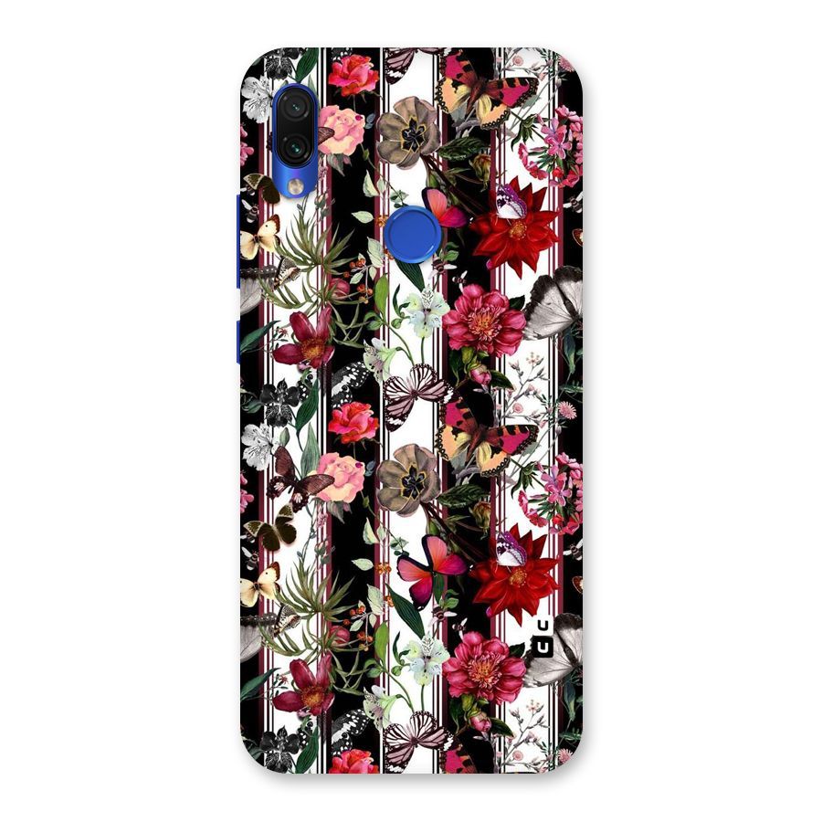 Butterfly Flowers Back Case for Redmi Note 7S