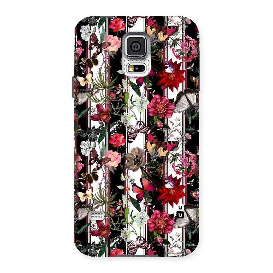 Butterfly Flowers Back Case for Samsung Galaxy S5