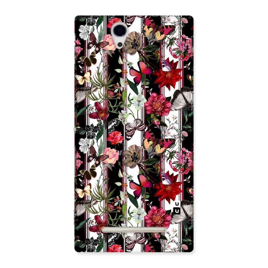 Butterfly Flowers Back Case for Sony Xperia C3