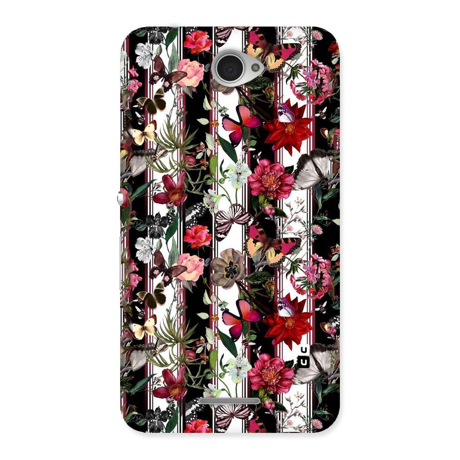 Butterfly Flowers Back Case for Sony Xperia E4