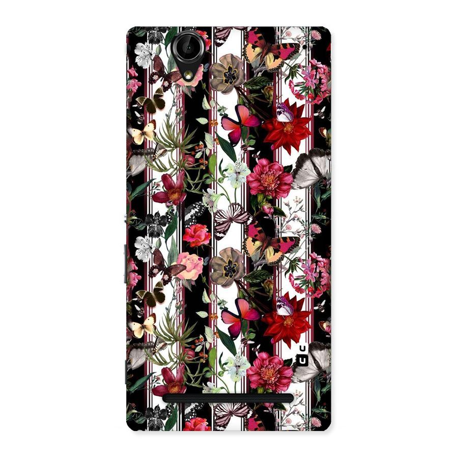 Butterfly Flowers Back Case for Sony Xperia T2