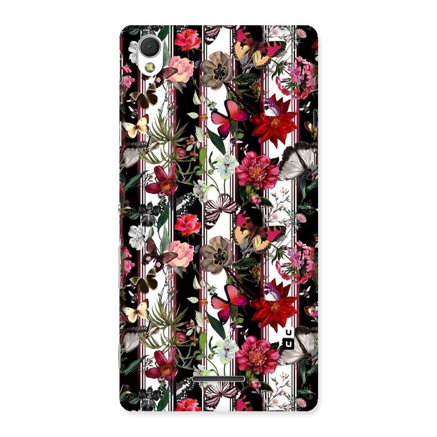 Butterfly Flowers Back Case for Sony Xperia T3