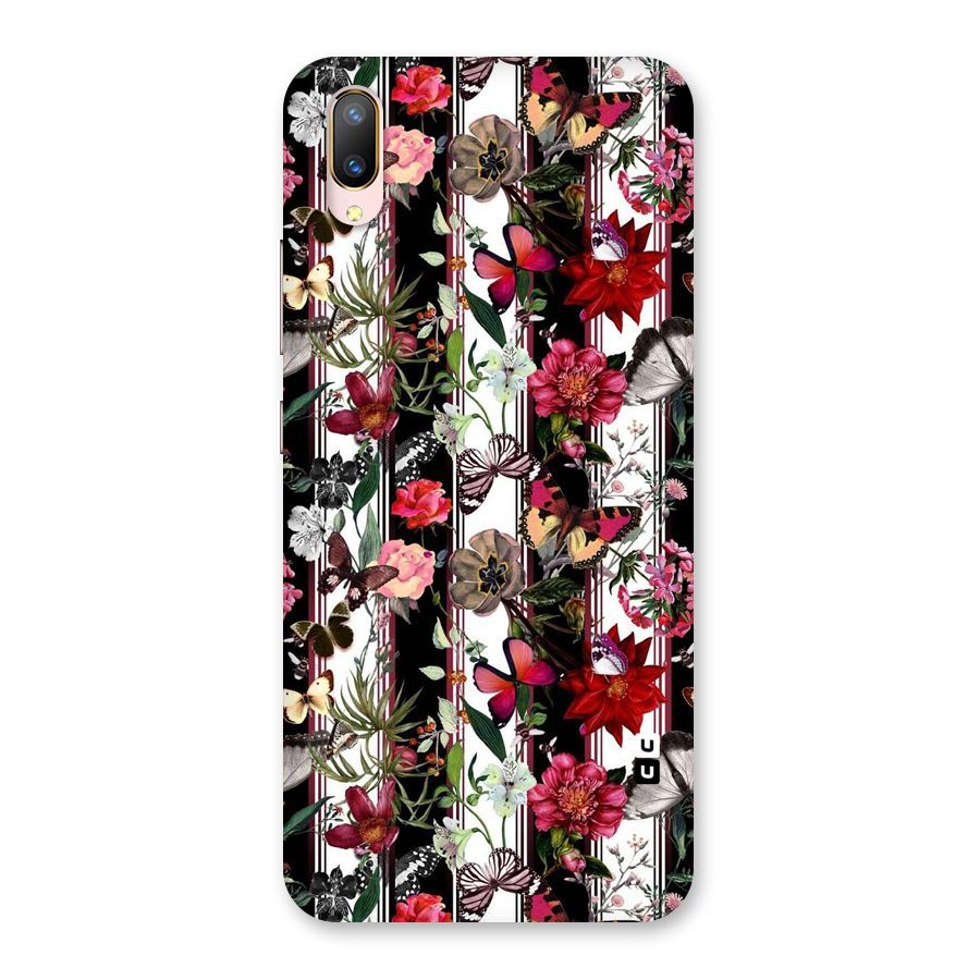 Butterfly Flowers Back Case for Vivo V11 Pro
