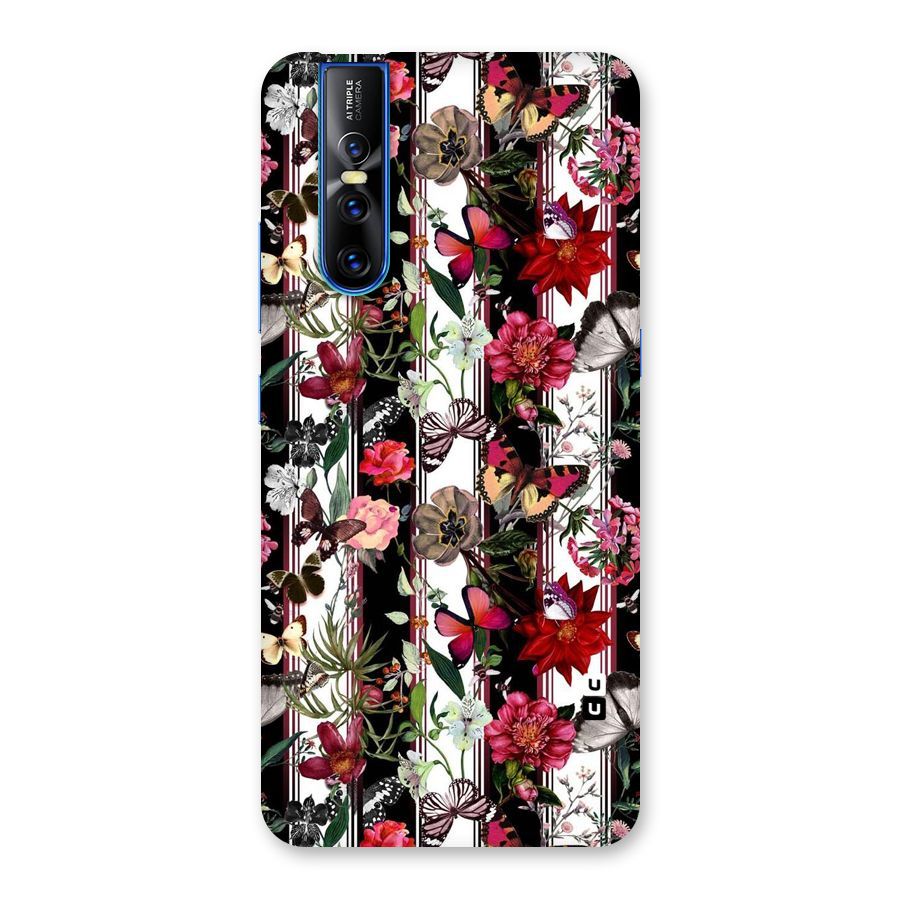 Butterfly Flowers Back Case for Vivo V15 Pro