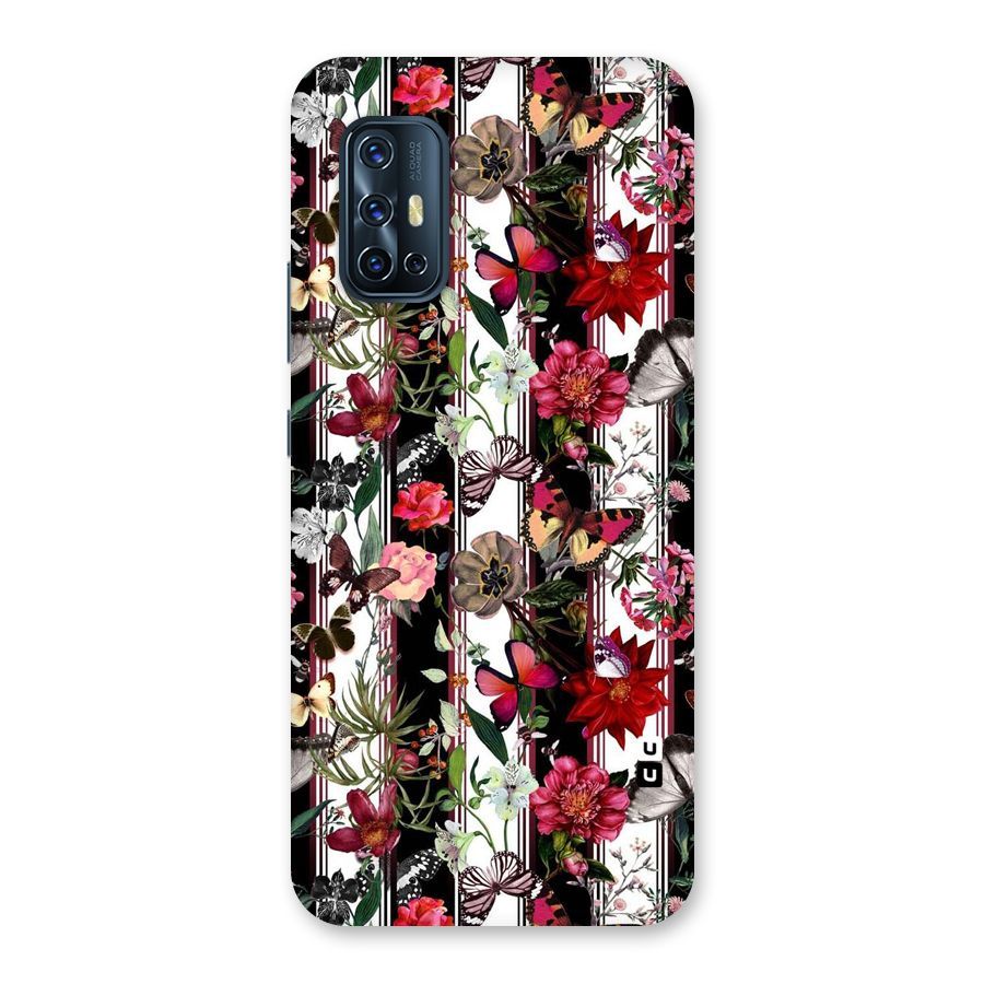 Butterfly Flowers Back Case for Vivo V17
