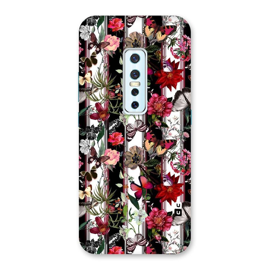 Butterfly Flowers Back Case for Vivo V17 Pro