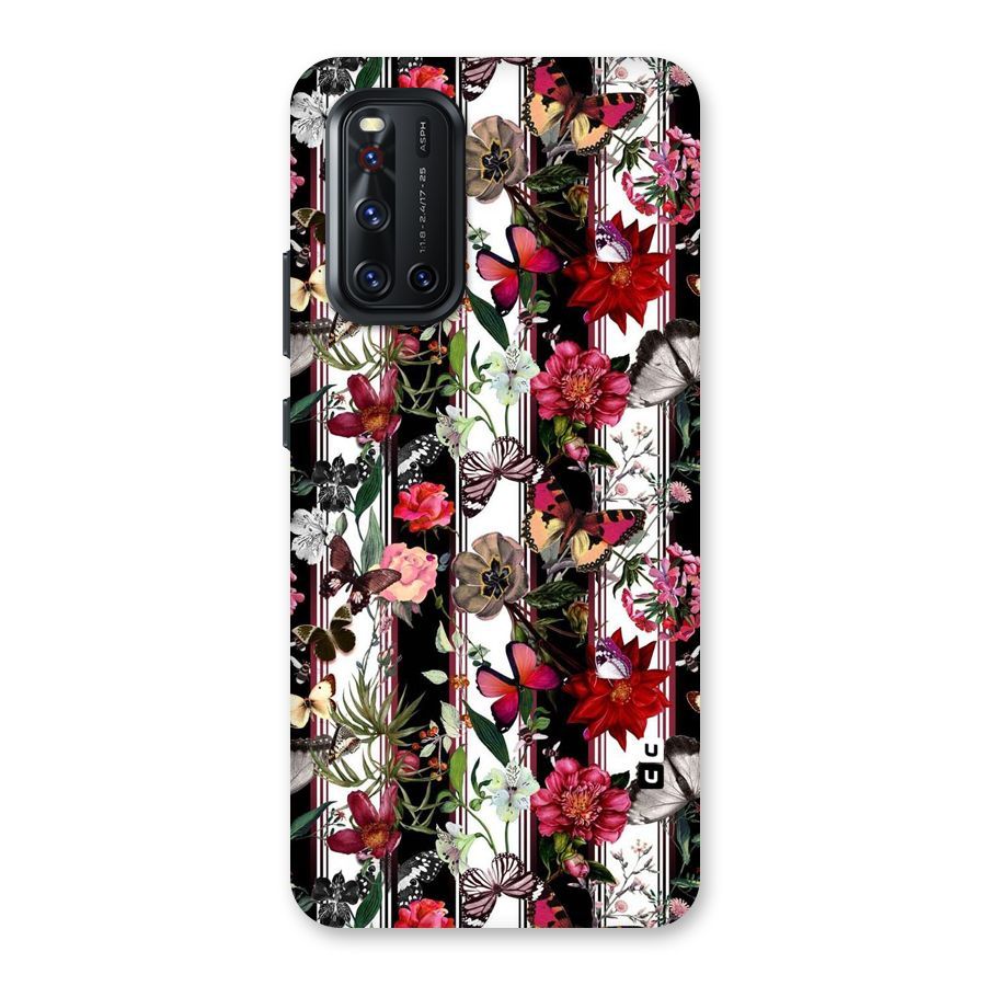 Butterfly Flowers Back Case for Vivo V19