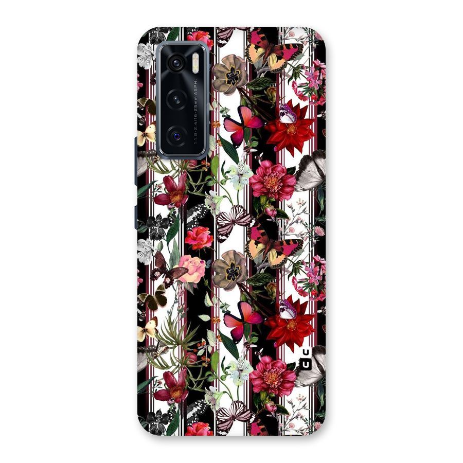 Butterfly Flowers Back Case for Vivo V20 SE