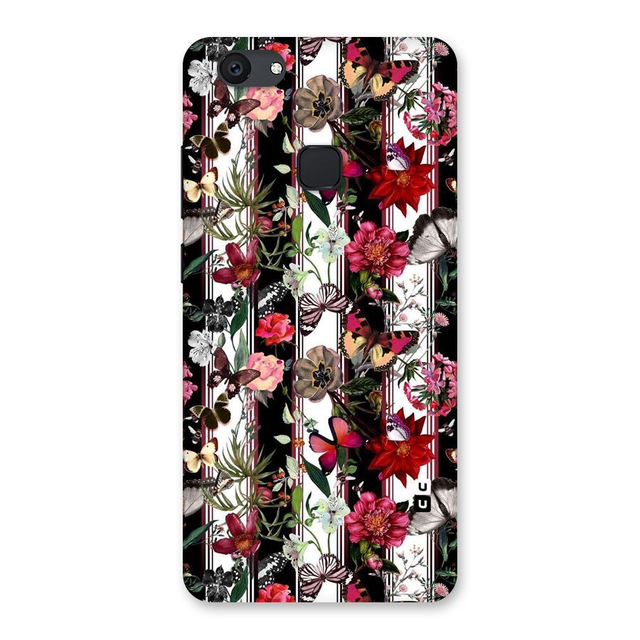 Butterfly Flowers Back Case for Vivo V7 Plus