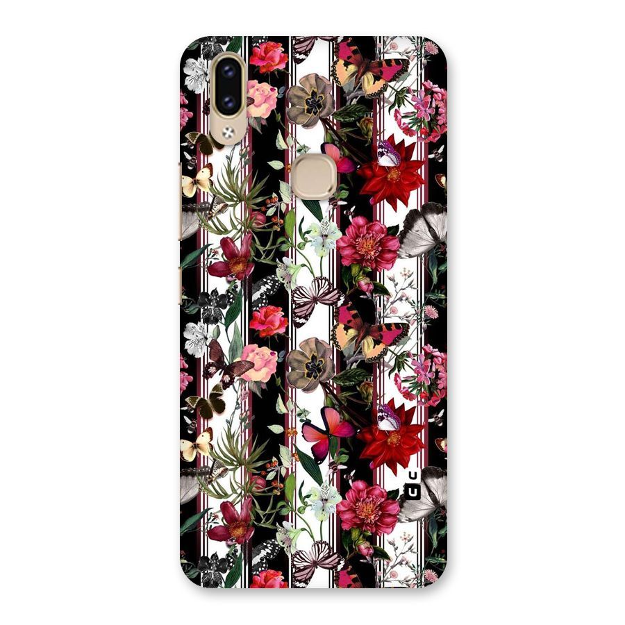 Butterfly Flowers Back Case for Vivo V9 Youth