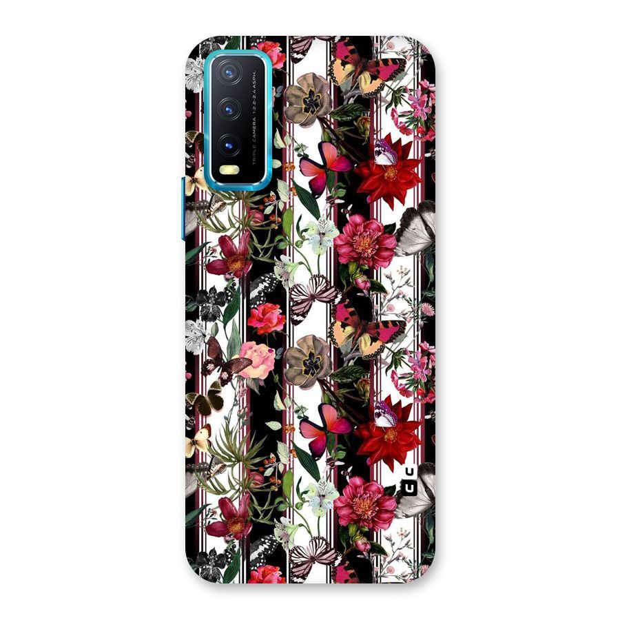Butterfly Flowers Back Case for Vivo Y20