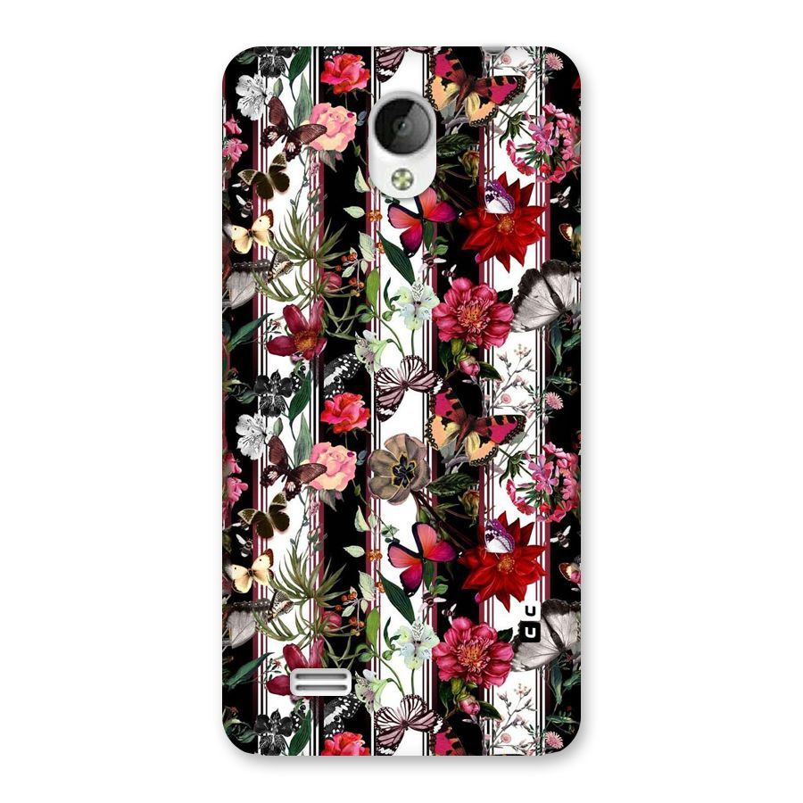 Butterfly Flowers Back Case for Vivo Y21