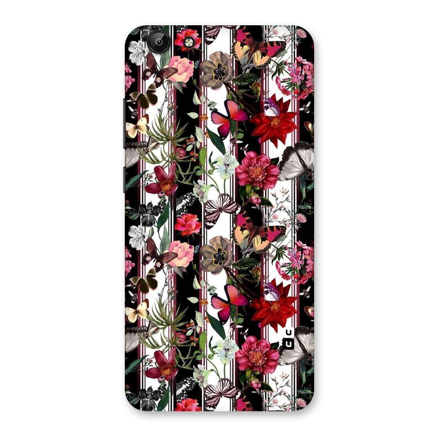Butterfly Flowers Back Case for Vivo Y69
