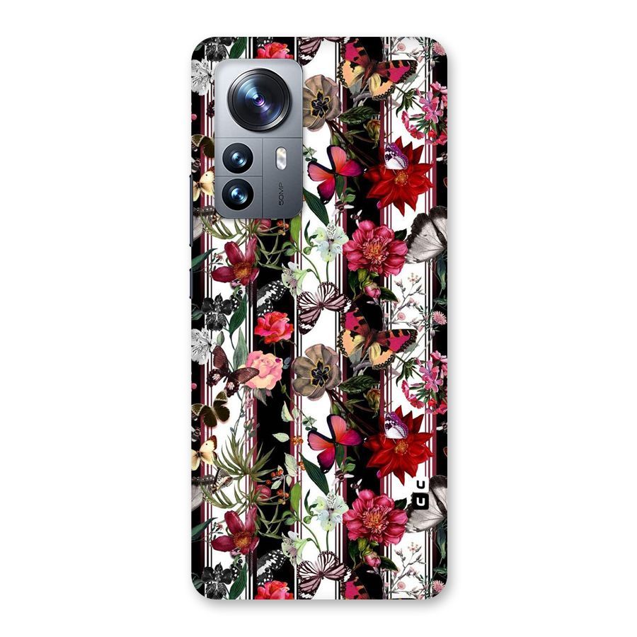 Butterfly Flowers Back Case for Xiaomi 12 Pro